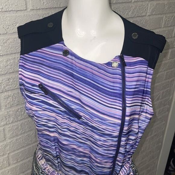 Calvin Klein Women Purple Zipper Detail Sheath Dress size 8 - Picture 4 of 12